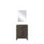 Meuble-lavabo simple en chêne brun l 24 po x P 18 po, comptoir en acrylique et miroir 18 po