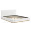 Lit plateforme tapissier avec base en bois massif Wirae-128707985