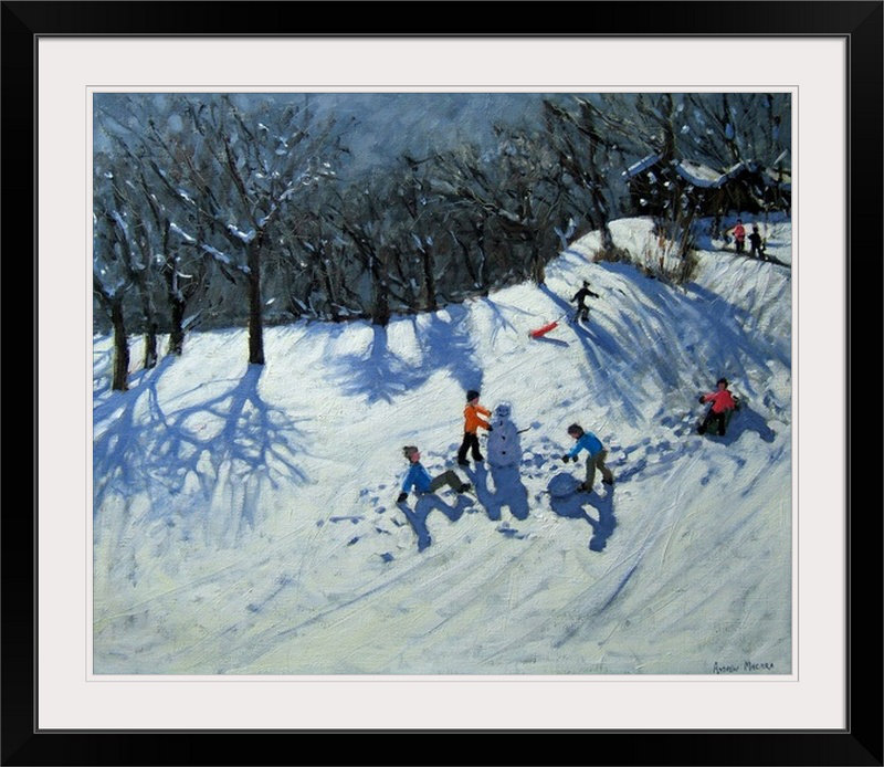 «The Snowman» par Gonzalez, reproduction d'art, H 24 po x l 30 po x P 1,25 po, Toile