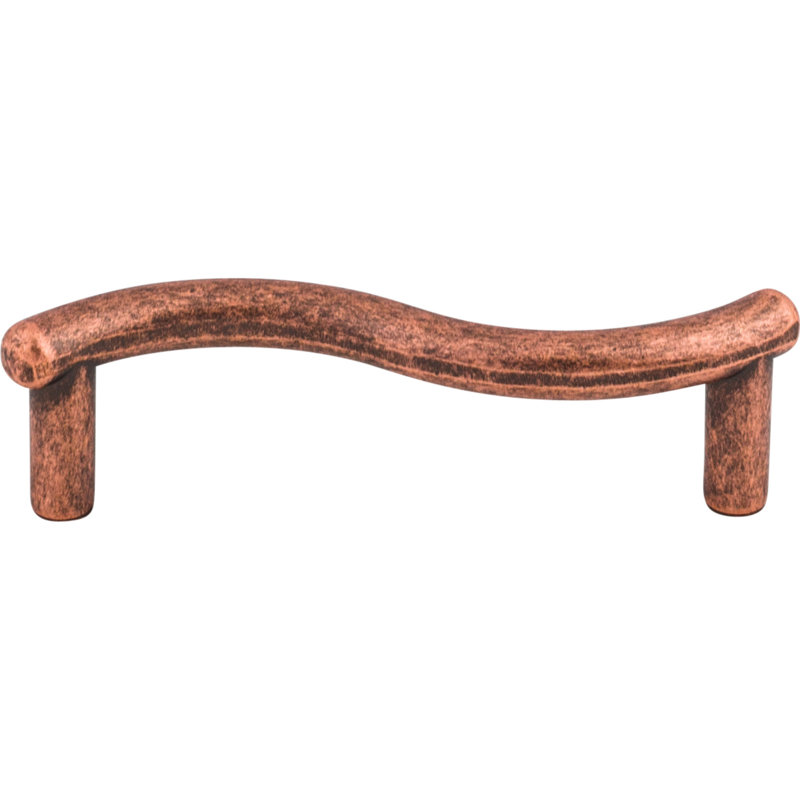 Spiral Bar Pull, Antique Copper, 3" Center to Center