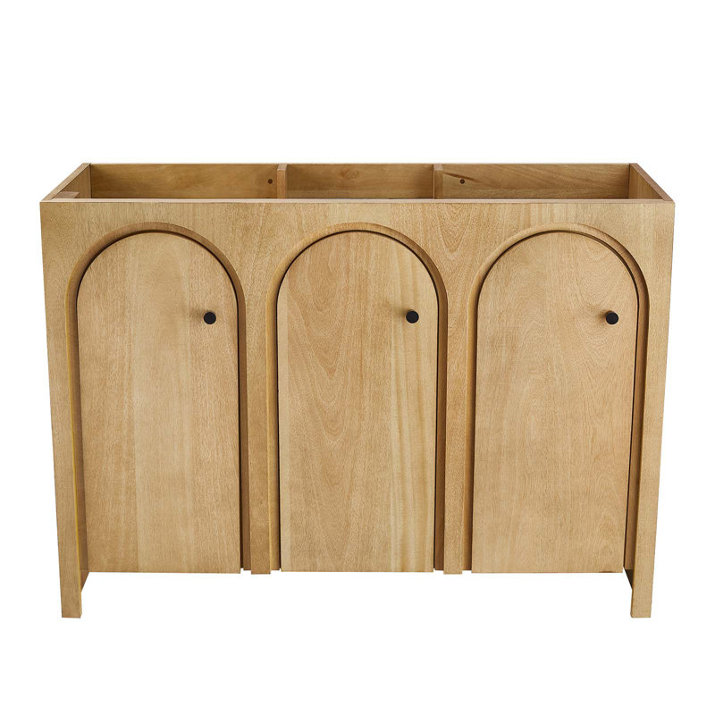 Base de meuble-lavabo double 48 po Modway Appia seulement, Naturel