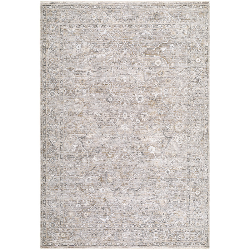 Brynner Machine Woven Rug, Rectangle 7'10" x 10'2", Black/Brown/Beige/Tan/Gray/Cream