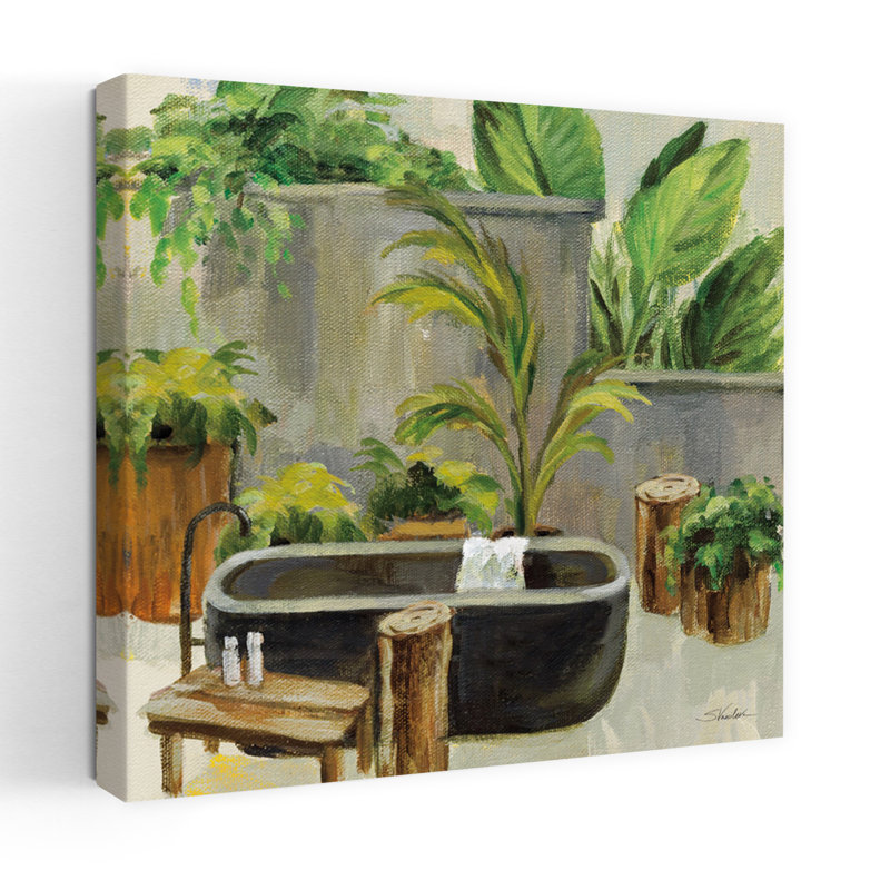 Bain tropical I, plante industrielle, art tropical, H 48 po x l 48 po
