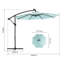 Parasol de patio à énergie solaire de 10 pi pour une cour extérieure avec cadre en acier