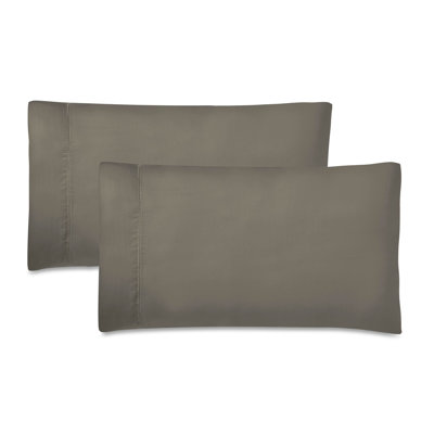 Ensemble de 2 taies d'oreiller à ourlet brodé à densité de tissage 600 fils Pandora