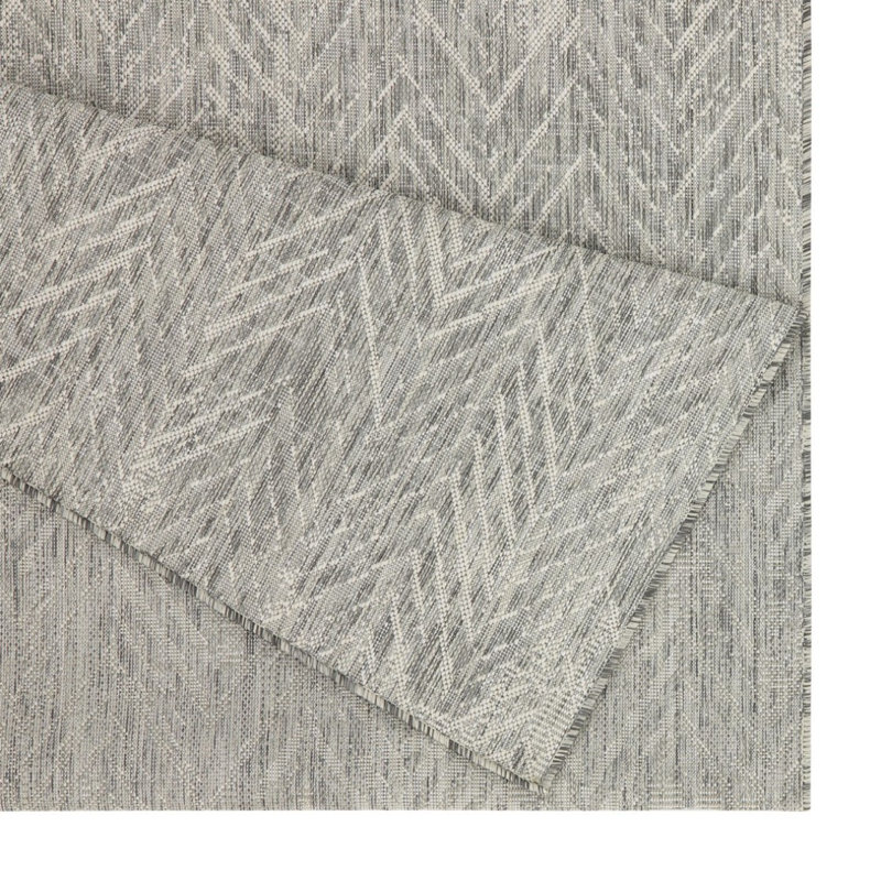 Tapis intérieur / extérieur argent Sunshine, Rectangle 5 pi 3 po x 7 pi 3 po