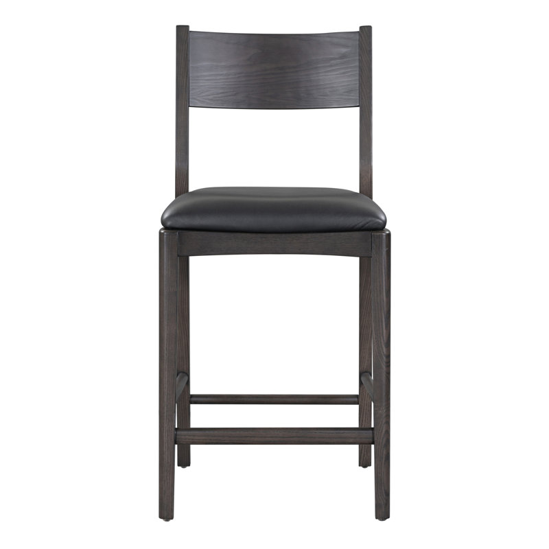 Rooney Leather/wood Counter Stool