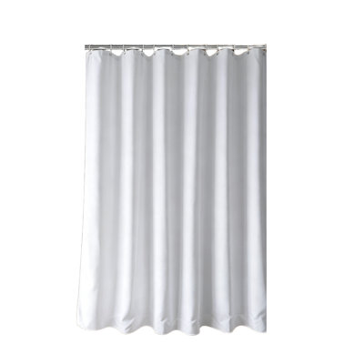 241 x 183 cm Shower Curtain Water Repellent Heavy Weighted White Waffle Weave Fabric Shower Curtain