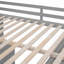 Lit mezzanine double avec tiroirs, bureau et garde-robe - gris (peu encombrant, robuste et durable)-602831763