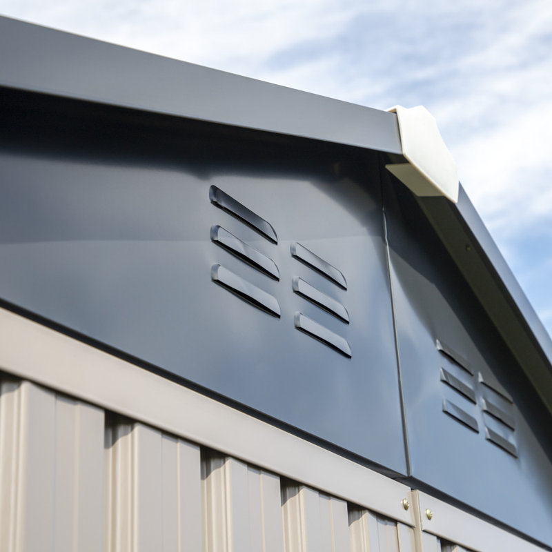 Gray 6' x 4' Galvanized Steel Outdoor Storage Shed