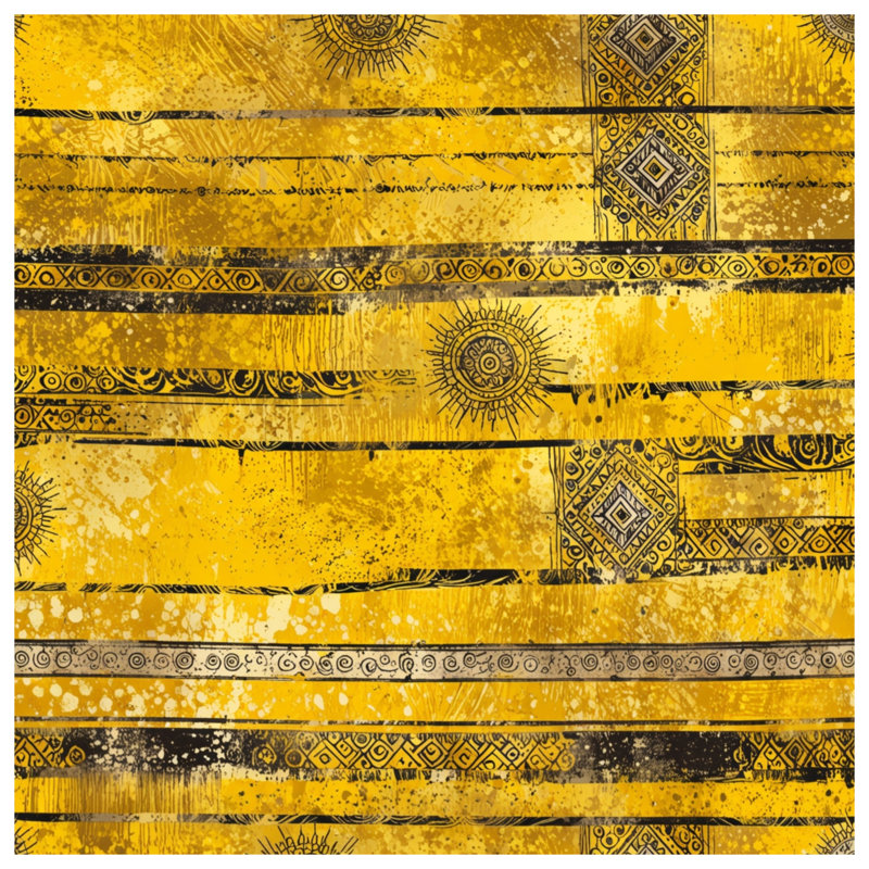 Coussins décoratifs jaunes à rayures géométriques, 18 x 18 pouces