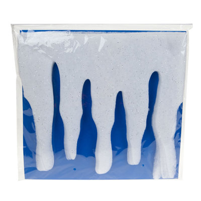 7' White Artificial Christmas Craft Icicle Snow Fringe