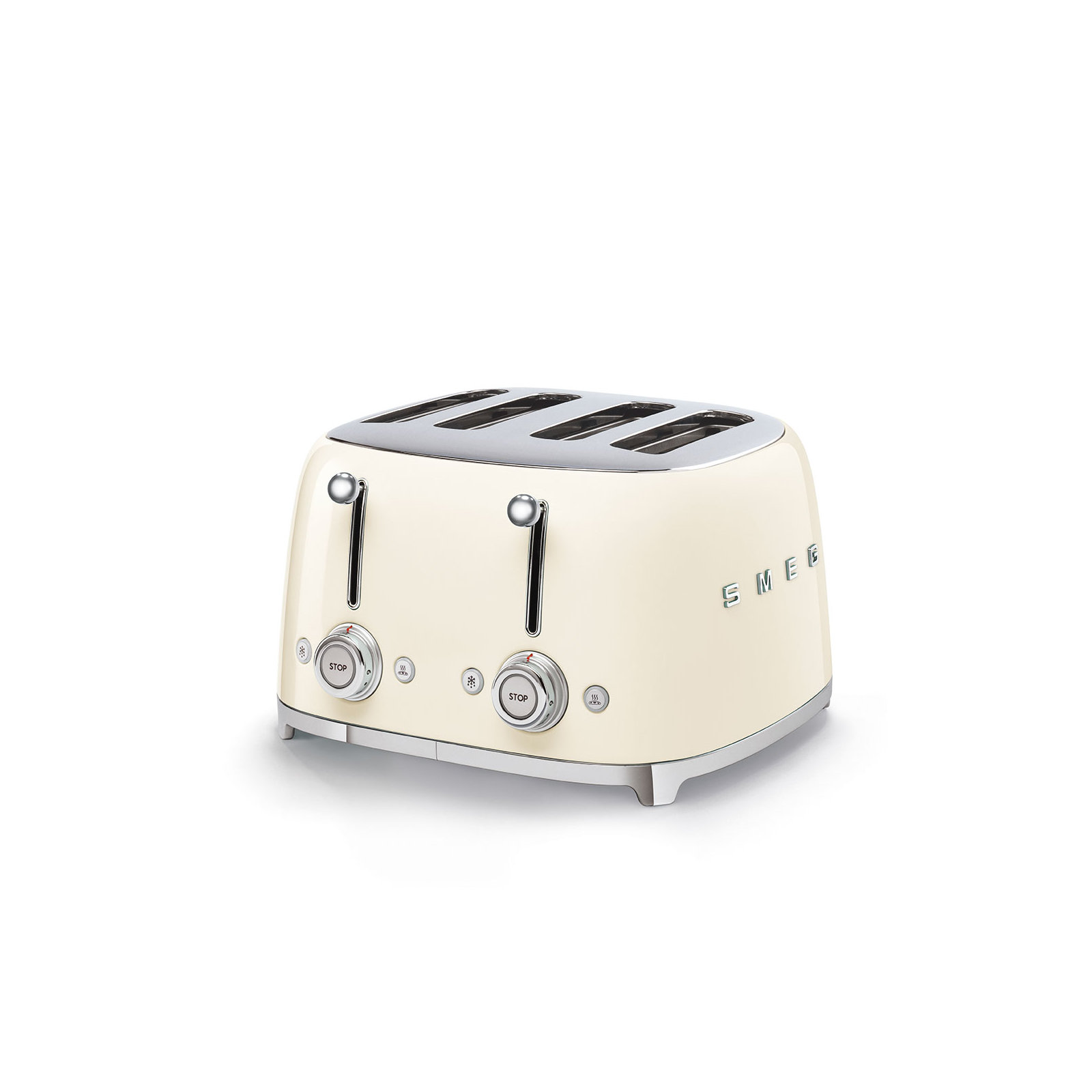 SMEG 50's Retro Style 4x4 Slice Toaster, Cream