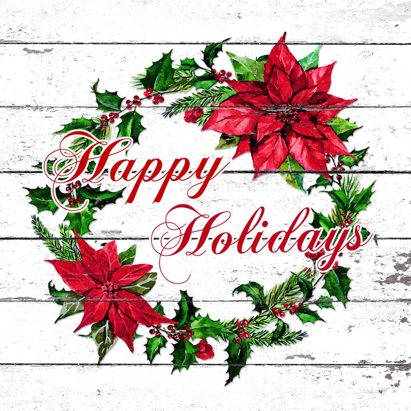 Couronne de Noël Joyeuses Fêtes, H 36 po x l 36 po x P 1,25 po