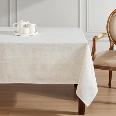 Dothan Luxury Linen Blend Tablecloth For Formal Dining, Holiday, Wedding Or Party