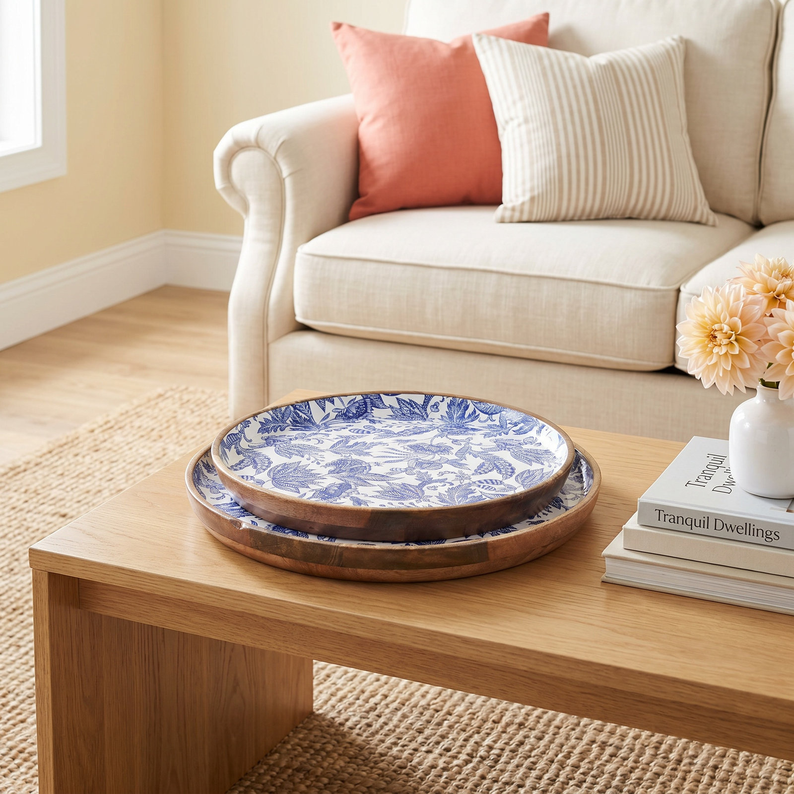 Handcrafted Wood Decorative Tray