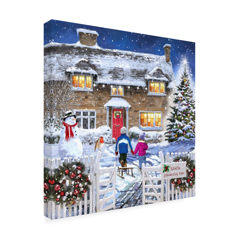 The Macneil Studio, «Santa Stop Here», art sur toile, H 14 po x l 14 po x P 2 po