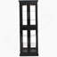 Élégante vitrine vitrée éclairée - Rangement à cadre en bois pour le salon, la cuisine et le garde-manger - Ampoule incluse - Idéal pour le vin, les jouets et les objets de collection - Noir