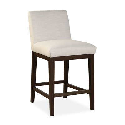 Upholstered Bar Stool with Solid Wood Frame