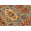 Tapis bleu clair / beige mat en laine noué à la main 4 pi 9 po x 6 pi 7 po Matt Southwestern