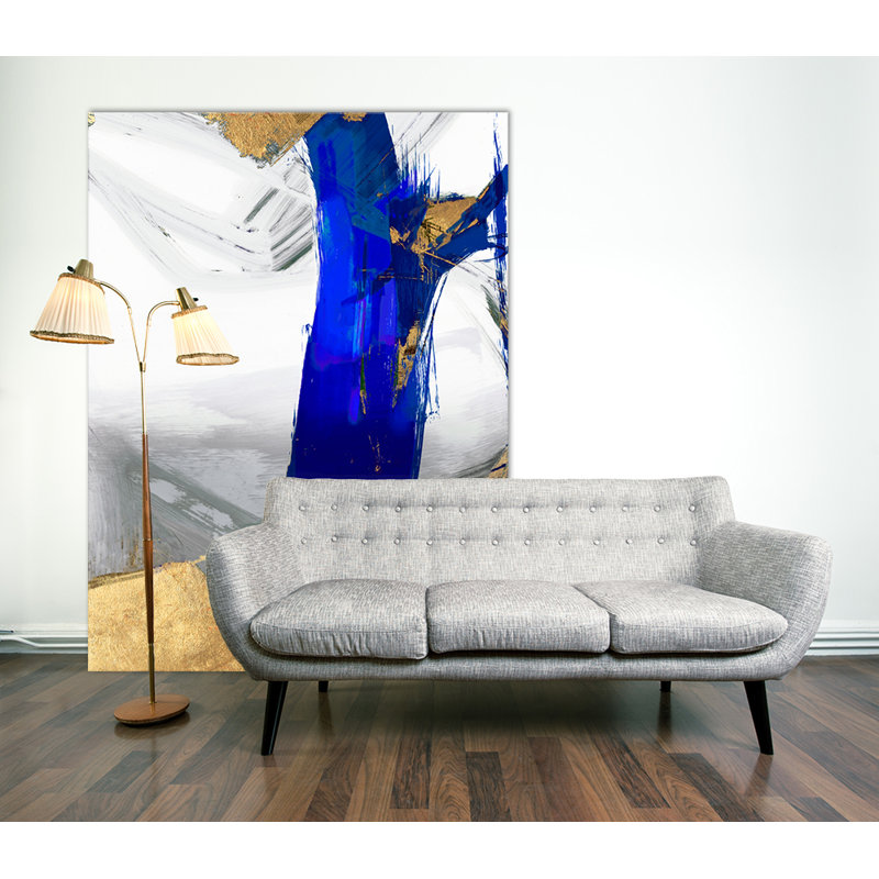 « indigo abstract iv », reproduction d’art sur toile