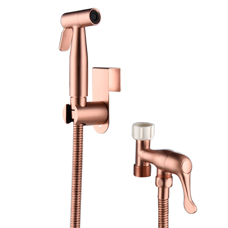 Robinet de bidet portatif inclus, Or rose