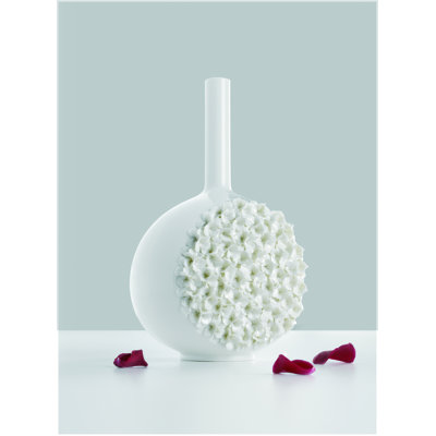 White 15" Porcelain Table Vase