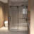 50-54" X 76" H Frameless Sliding  Shower Door, 5/16" (8Mm) Clear Tempered Glass, Stainless Steel Frame-128960877