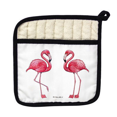 Cuisinier poignée flamant roses intérieure betsy drake