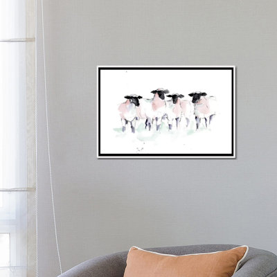 «Minimalist Watercolor Sheep II» par Ethan Harper - reproduction d'art