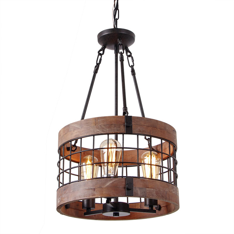 3-Light Farmhouse Chandelier for Dining Room Lighting Fixtures Hanging, Dining Light Fixtures