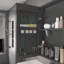 Armoire à miroir avec lumières DEL et support de sèche-cheveux intégré