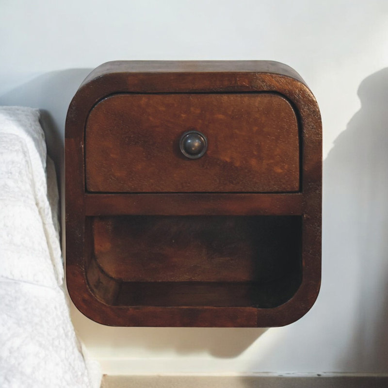 20cm W Solid Wood Bedside Table