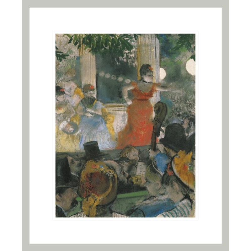 «Cafe concert at Les Ambadoreurs» par Edgar Degas, impression giclée encadrée, H 21,51 po x l 17,75 po