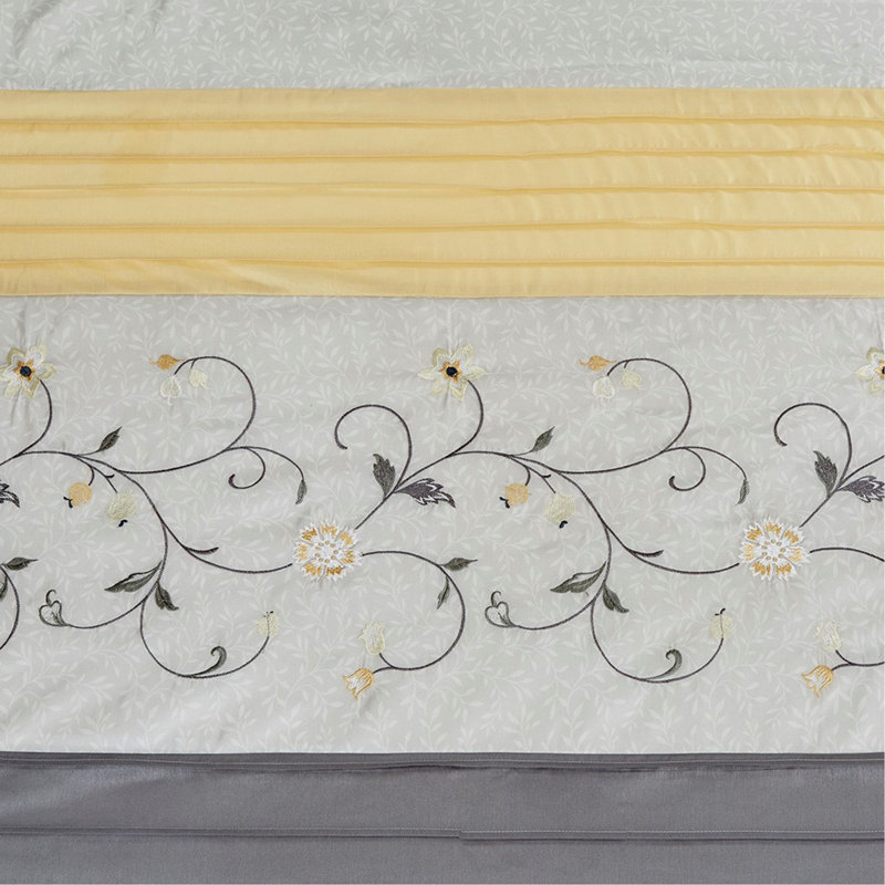 Rideau de douche en soie à broderie artificielle, Beige