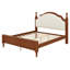 Base de lit plateforme classique en bois avec tête de lit tapissier luxueuse-128626649
