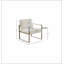 Fauteuil en polyester crème
