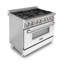 Ensemble de cuisine 2 pièces avec hotte autoportante à double combustible 36 po et hotte murale 36 po-58900903
