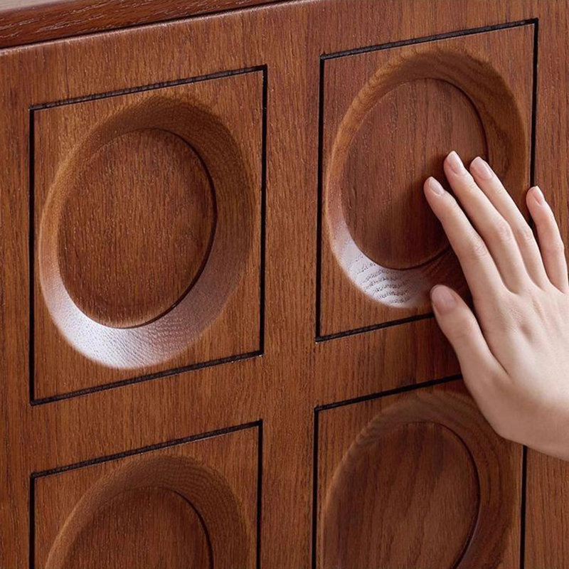 Meuble d'appoint circulaire sur pied, Walnut