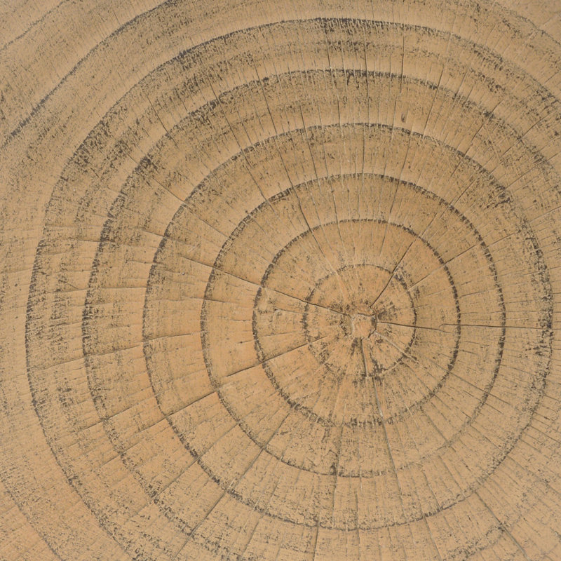 Table d'appoint Mgo Hollow, texture de bois, Naturel