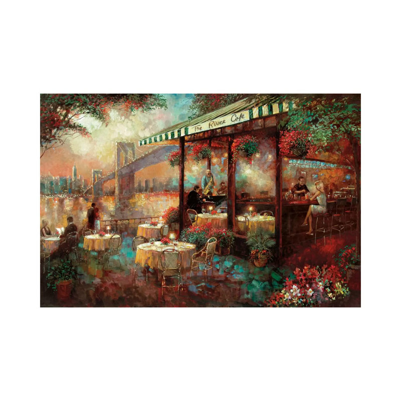 The River Café by Ruane Manning - Gallery-Wrapped Canvas Giclée on Canvas, Wrapped Canvas, 20.32 cm H x 30.48 cm W