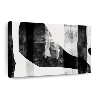 Encre noire abstraite sur toile