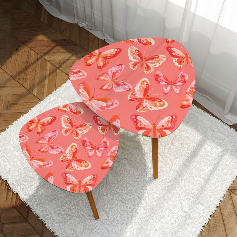 Ensemble de 2 tables basses gigognes Triangle
