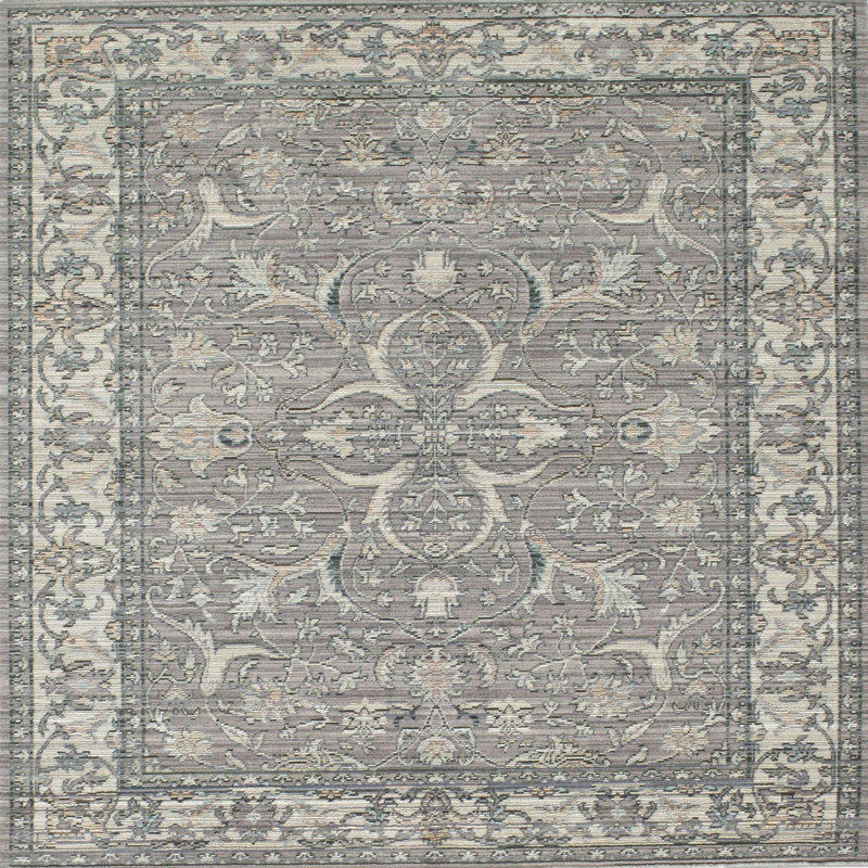Tapis contemporain beige / gris, Rectangle 8 pi x 12 pi