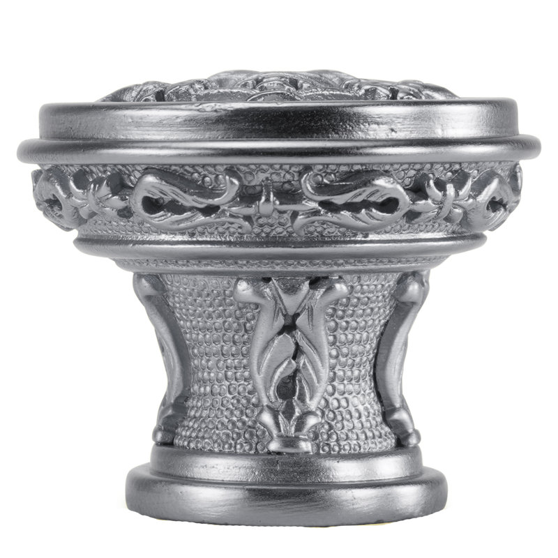 edgar berebi giverny knob in matte black plate, Satin Nickel