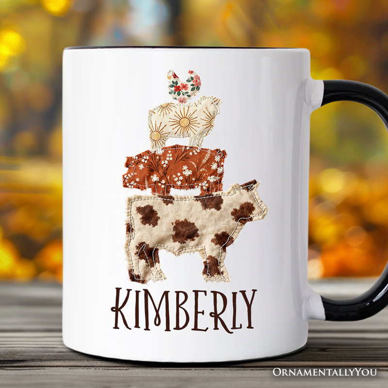 Tasse en faux patchwork Western Farm