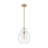 Glowlite 1-Light Single Clear Glass Teardrop Pendant-1772985444