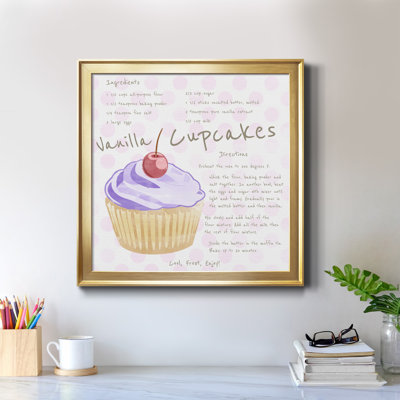 Vanilla Cupcake - cadre photo, art textuel sur toile