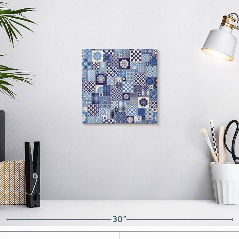 Avery Blue Geometric Patchwork