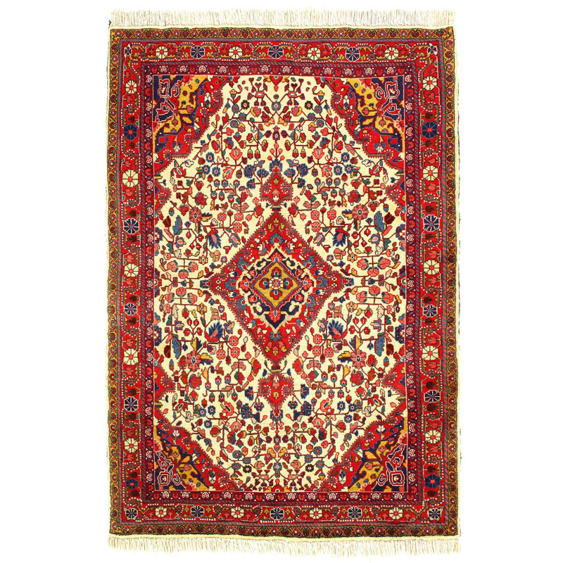 Cadejuste Oriental Area Rug in Ivory